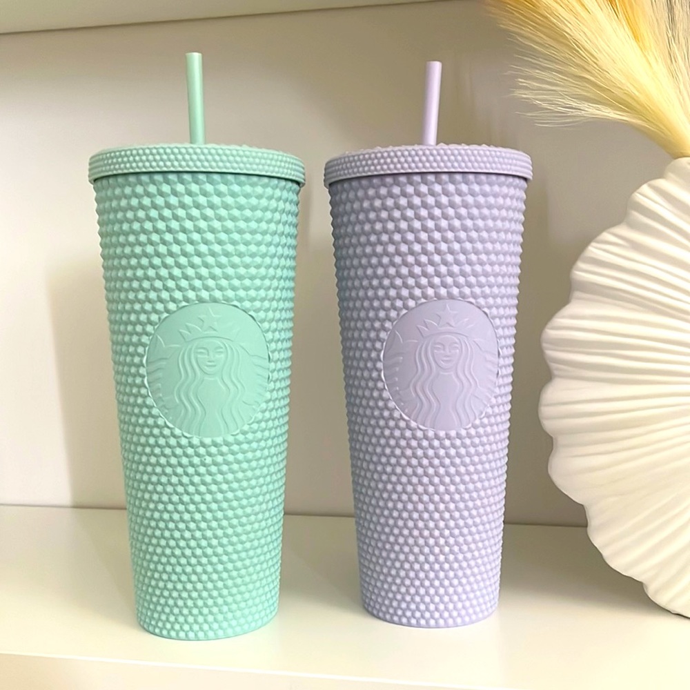 Venti mint and lilac studded starbucks cup